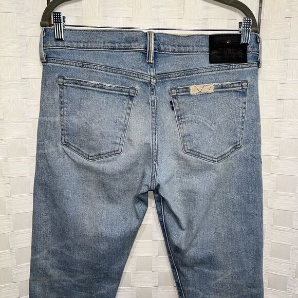 Levi’s Made&Crafted Patch Distressed Selvage Jeans Boyfriend Fit Size 28 - Picture 5 of 14